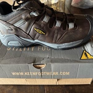KEEN Brown and Black Rugged Boots for Outdoor Adventures